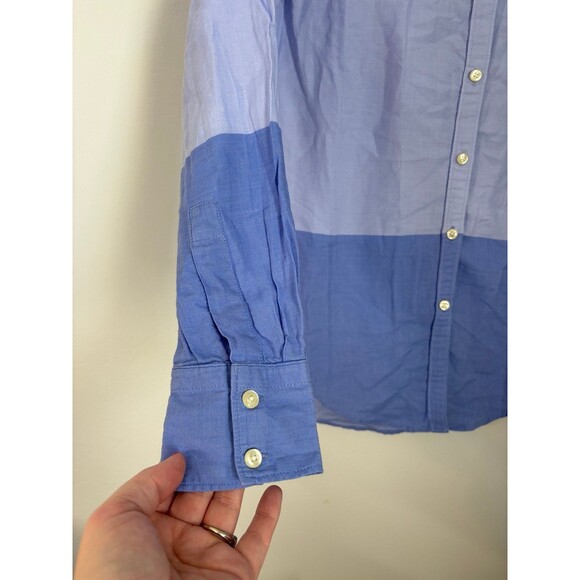 Ann Taylor The Loft The Softened Shirt Purple Womens Button Down size xs - Picture 2 of 6